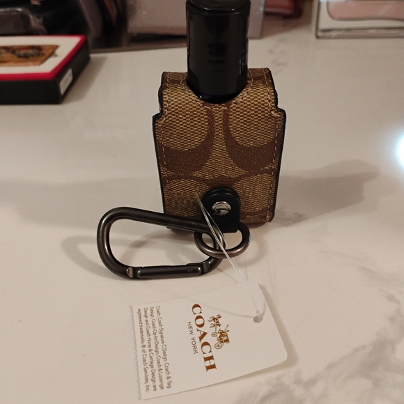 NWT Coach Hand Sanitizer Case -   Brown/Tan Signature Canvas - Picture 4 of 8